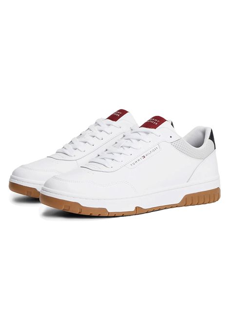 Tommy Hilfiger Basket Core Leather Shoes White Gum Men TOMMY HILFIGER | Sneakers | FM0FM05927-0GY